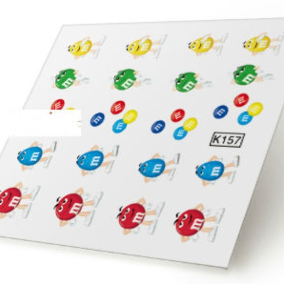 M&M Candy Character- Nail Art Decal -k157 - Picture 3 of 4